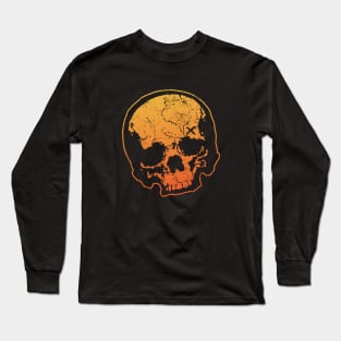 Orange Crush Skull Long Sleeve T-Shirt